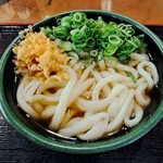 手打ちセルフうどん 海侍 其の壱 飯山店 - かけうどん(熱 中2玉)