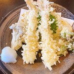 そばきり五山 - セットの天ぷら