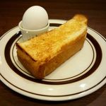 星乃珈琲店 - モーニングセットのトーストとゆで卵
