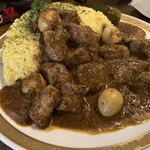 カレーの店 マボロシ - ポーク 大盛 大辛 うずら・ピクルス