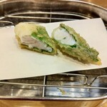 天ぷら 正心庵 - ⑧スズキ大葉巻