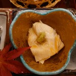 びすとろ菜 - 湯葉　黄身醤油　山葵