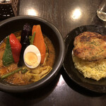 kanakoのスープカレー屋さん - kanako'sチキングリルonライス・辛さ50番・ご飯小盛（1,485円）