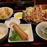 Torai - ミックスライスセット　鶏の唐揚げ、海老マヨ
