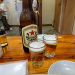 老酒舗 - 大瓶ビール(赤星)650円