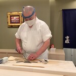 鮨 もりなり - コハダ切りつけ