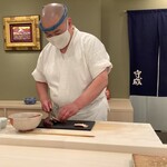 鮨 もりなり - タコ切りつけ