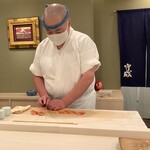 鮨 もりなり - 赤貝切りつけ