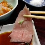 亀喜寿司 - ●ﾗﾝﾁ･単品。付出 特製松前漬+料理15,072(造盛り+北寄貝ﾋﾓ串焼+ﾒﾊﾞﾁ鮪ﾏｸﾞﾛはがし漬の茶漬)+中瓶B 682X2+冷酒 (一ノ蔵限定 1合 1,210X2)=18,854円