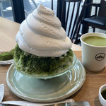 茶想 もりた園 木更津店 - 抹茶みるく氷（間違えて抹茶オレも一緒に撮ってしまった）