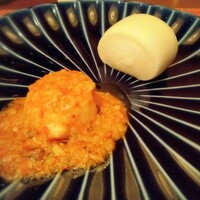 中国料理 彩湖 - ホタテと上海蟹の炒めもの　蒸しパン付き