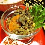 粟 - 前菜：大和牛の時雨煮