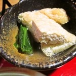 粟 - 前菜：あげの煮びたし