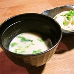 粟 - 〆の麦縄素麺、つけだれ