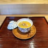 京味 もと井 - バターナッツカボチャ、豆乳温スープ