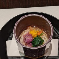 銀座 よし澤 - 菜の花と春菊のうーめん