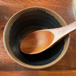 房総のむら そば屋 いんば - お椀とレンゲ