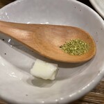 蕎斬 - 無塩バター、山椒