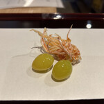 天ぷら たけうち - 車エビと銀杏