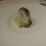 リストランテ カノフィーロ - サツマイモのティラミス　アマレットとヘーゼルナッツのジェラート