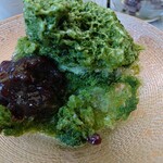 とらや工房 - かき氷抹茶蜜。