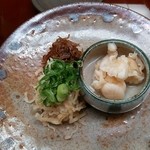 Iso waka - あて…？貝と大根こきんぴらとくぎ煮