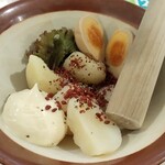 串カツ田中 小伝馬町店 - 自分で作るポテトサラダ
