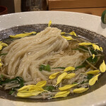 饗 くろ喜 - 鰤塩和えつけそば（1,800円）2022.10