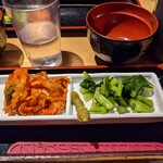 ワンダーステーキ - 私のキムチと野沢菜の２回戦…