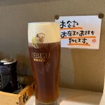 ひょうきん顔 - 珍しくビール