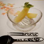 渋谷 すし仙 - デザート　りんごのコンポート