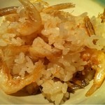 神保町 傳 - この白エビの炊き込みご飯が本当美味しかった。