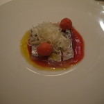 クッチーナ イタリアーナ ガッルーラ - 魚料理　トマトのジェラードを添えて