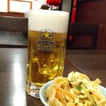 順香 - １杯目ビール＆お通し（2022年10月）