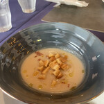 トラットリア ラ・エガオ - 山形県置賜地方の特産　きく芋のスープ