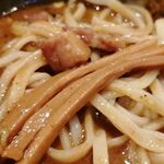麺処さとう - つけ汁の中からメンマ発掘