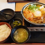 Shabu Shabu Sukiyaki Don Tei - 豚チゲ鍋膳（お肉大盛り）2022.10.26