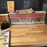 爽月 - カウンター席、目の前に、キン肉マン