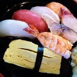 三笠寿司 - 令和4年11月 ランチタイム
            にぎり寿司定食のにぎり8貫