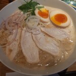 島田製麺食堂鶏白湯専門店 - 鶏白湯ラーメン(単品価格850円、味玉100円)