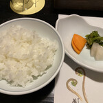 山みず木 - ご飯と漬物