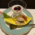 山みず木 - デザート（杏仁豆腐、アールグレイアイス）