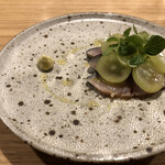 吉花 - 脂の乗った鯖が全く臭みなく寝かせてあって本当に驚く、大好きな一皿