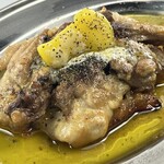 Tender chicken grilled with truffle butter