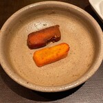 鮨菜 和喜智 - カラスミ二種　黒いのが三年物