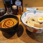 麺屋 さん田 - カレーつけ麺並 チャーシュートッピング 閉店最後のラッキー半玉