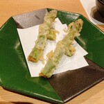 天ぷら 旬和食 あきら - アスパラ
