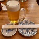Sakaba Nonki - 生ビール580円　お通し220円