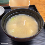 かわ広 - 今が旬の津志田芋(ﾂｼﾀﾞｲﾓ)と豚バラ肉の芋煮風の味噌汁