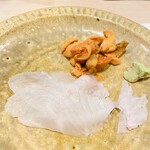 うを徳 - 淡路島産 星鰈＆　函館産 小川 馬糞海胆